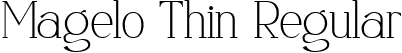 Magelo Thin Regular font - Magelo Thin.ttf