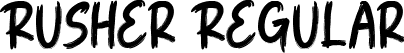 Rusher Regular font - Rusher.ttf