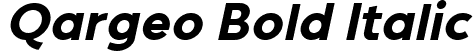 Qargeo Bold Italic font - Qargeo-BoldOblique.ttf