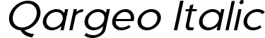 Qargeo Italic font - Qargeo-Oblique.ttf