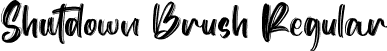 Shutdown Brush Regular font - Shutdown Brush.ttf