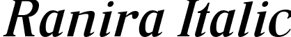 Ranira Italic font - Ranira Italic.otf