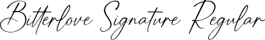 Bitterlove Signature Regular font - BitterloveSignature-YzG5L.ttf