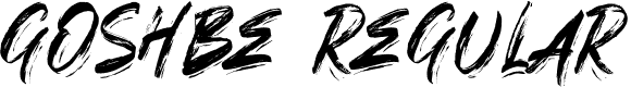 GOSHBE Regular font - OTF.otf