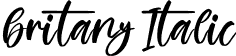 britany Italic font - Britany italic.otf