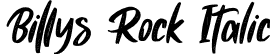 Billys Rock Italic font - BillysRock Italic.otf