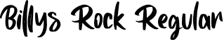 Billys Rock Regular font - BillysRock.otf