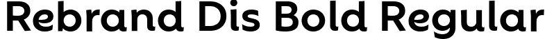 Rebrand Dis Bold Regular font - Rebrand Dis Bold.ttf