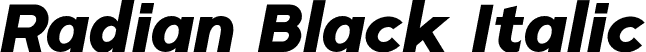 Radian Black Italic font - Radian BlackItalic.otf