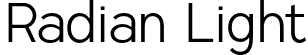 Radian Light font - Radian Light.otf