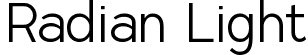 Radian Light font - Radian Light.ttf