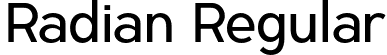 Radian Regular font - Radian Regular.otf