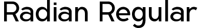 Radian Regular font - Radian Regular.ttf