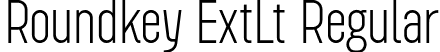 Roundkey ExtLt Regular font - Roundkey ExtraLight.otf