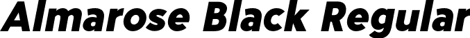 Almarose Black Regular font - Almarose-BlackItalic.otf