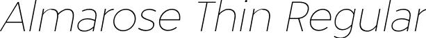 Almarose Thin Regular font - Almarose-ThinItalic.otf