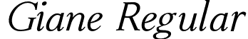 Giane Regular font - Giane-Italic.otf