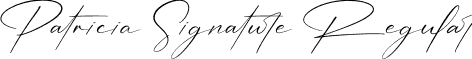 Patricia Signature Regular font - Patricia Signature.ttf