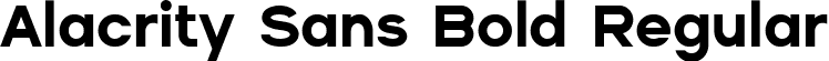 Alacrity Sans Bold Regular font - Alacrity Sans Bold.ttf