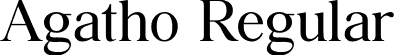 Agatho Regular font - Agatho.otf