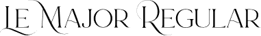 Le Major Regular font - LeMajor-Regular.otf