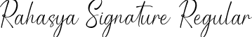 Rahasya Signature Regular font - Rahasya Signature.otf