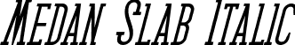 Medan Slab Italic font - MedanSlab-Italic.ttf