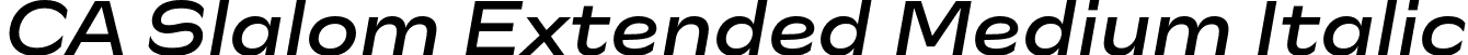 CA Slalom Extended Medium Italic font - CASlalomExtended-MediumItalic.otf
