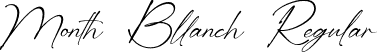 Month Bllanch Regular font - Month Bllanch.otf