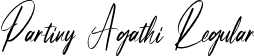 Partiny Agathi Regular font - Partiny Agathi.otf