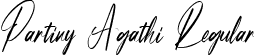 Partiny Agathi Regular font - Partiny Agathi.ttf