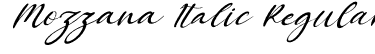 Mozzana Italic Regular font - Mozzana Italic.ttf