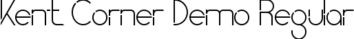 Kent Corner Demo Regular font - KentCornerDemoRegular.ttf