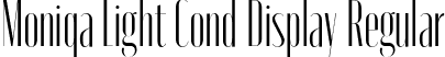 Moniqa Light Cond Display Regular font - Moniqa-LightCondensedDisplay.otf