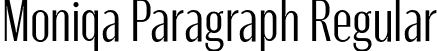 Moniqa Paragraph Regular font - Moniqa-Paragraph.otf