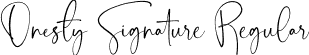 Onesty Signature Regular font - Onesty Signature.ttf