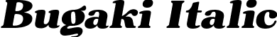 Bugaki Italic font - Bugaki-Italic.ttf