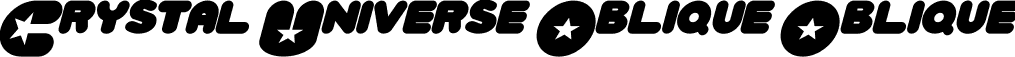 Crystal Universe Oblique Oblique font - CrystalUniverse-Oblique.ttf