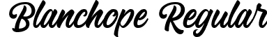 Blanchope Regular font - Blanchope Free.ttf