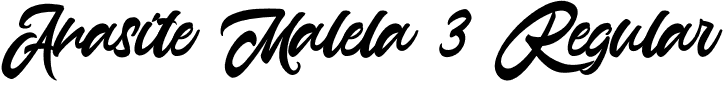 Anasite Malela 3 Regular font - Anasite Malela.otf