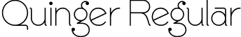 Quinger Regular font - Quinger.otf