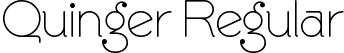 Quinger Regular font - Quinger.ttf