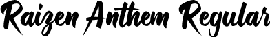 Raizen Anthem Regular font - RaizenAnthem.ttf