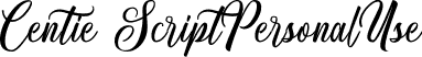 Centie ScriptPersonalUse font - CentieScriptPersonalUse.ttf