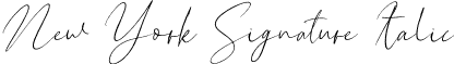 New York Signature Italic font - New York Signature Italic.ttf