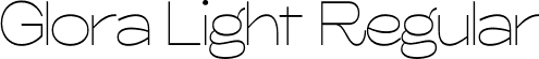 Glora Light Regular font - Glora light.ttf
