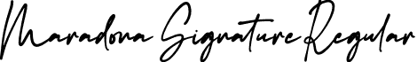 Maradona Signature Regular font - MaradonaSignature-DOMv0.otf