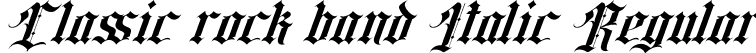 Classic rock band Italic Regular font - Classic rock band Italic.otf