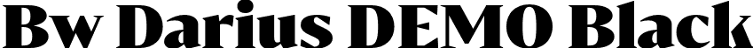 Bw Darius DEMO Black font - BwDariusDEMO-Black.otf