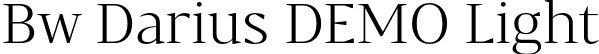 Bw Darius DEMO Light font - BwDariusDEMO-Light.otf